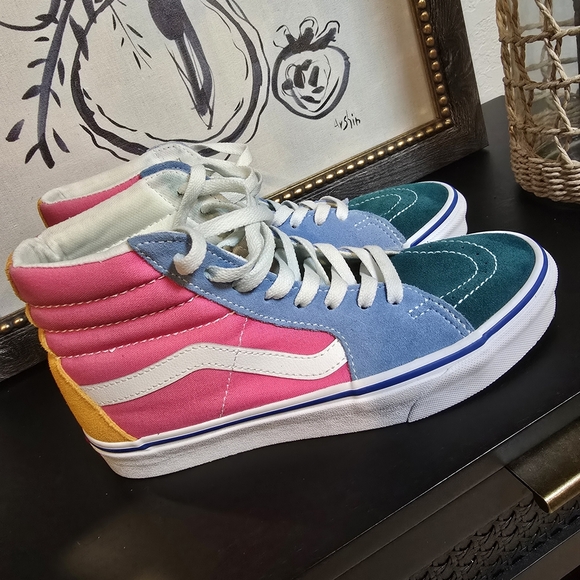 VANS Sk8-Hi Reissue Skateboard Shoes Women’s 8, Men's 6.5 Bright Colors Suede - Picture 5 of 11